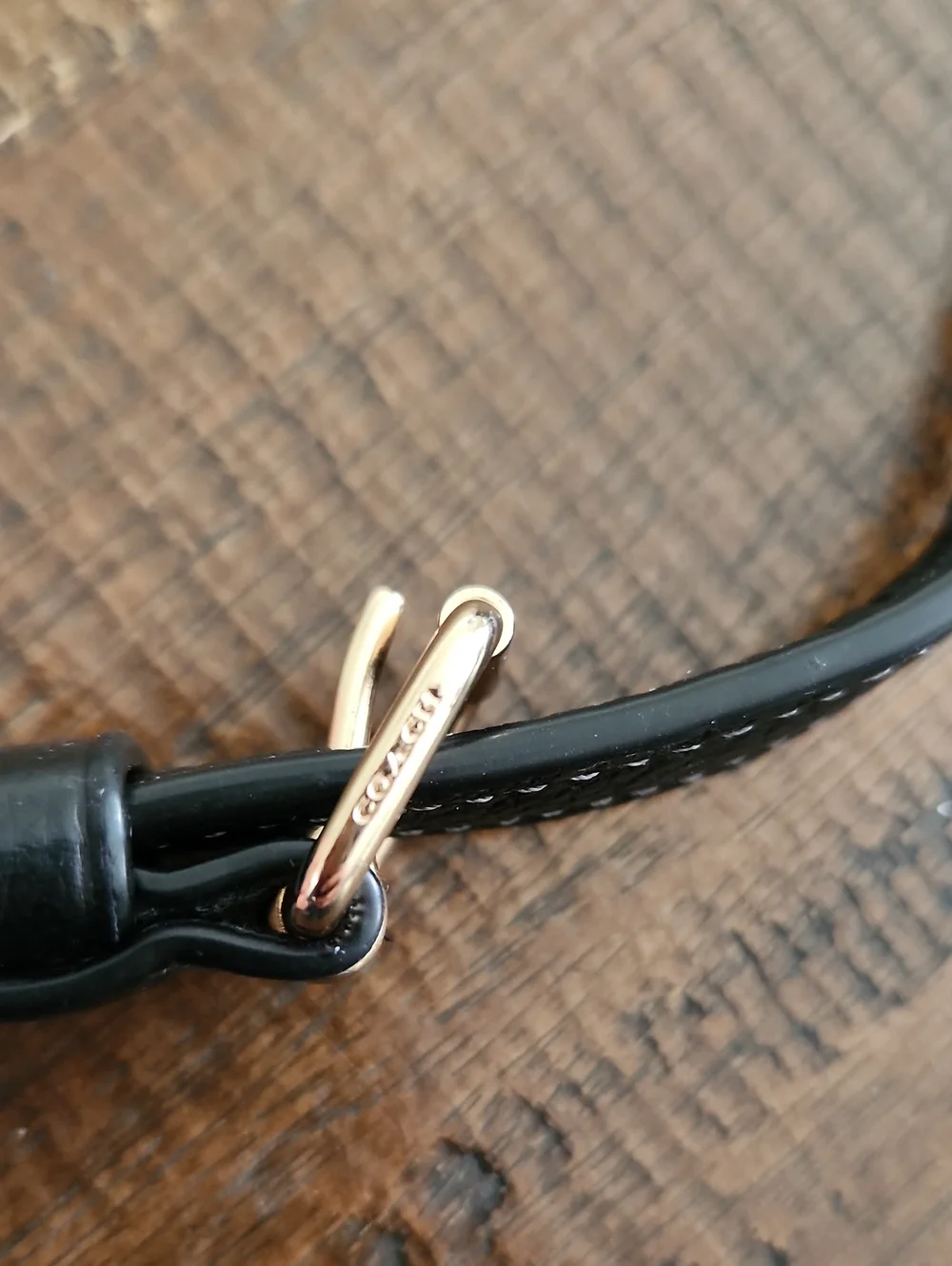 Coach Black Leather Crossbody Camera Bag with Gold Hardware